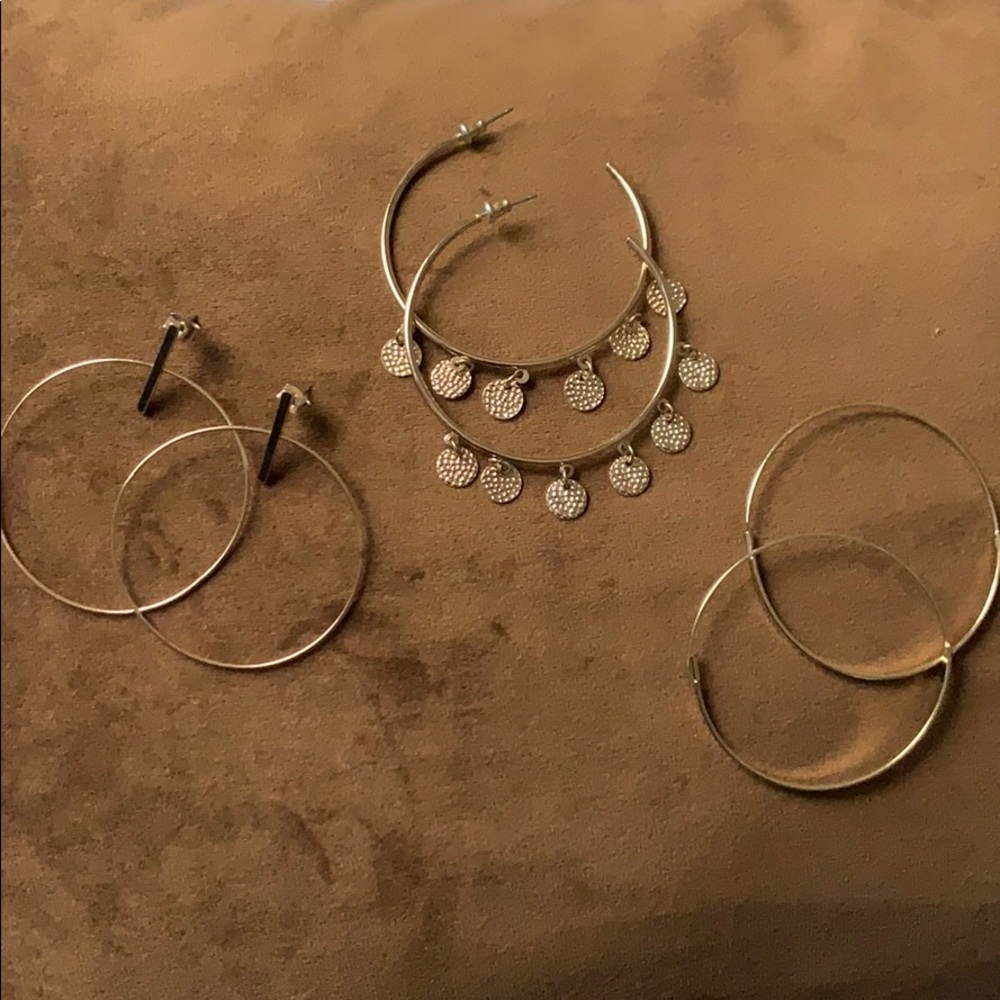 Three gold hoops